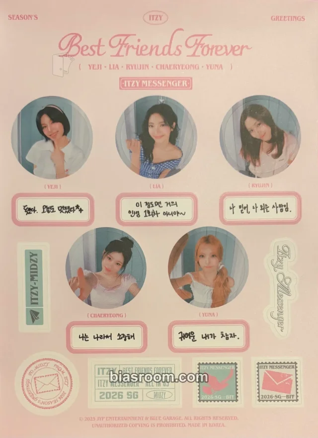 ITZY - Other sticker sheet kit inclusion season's greetings