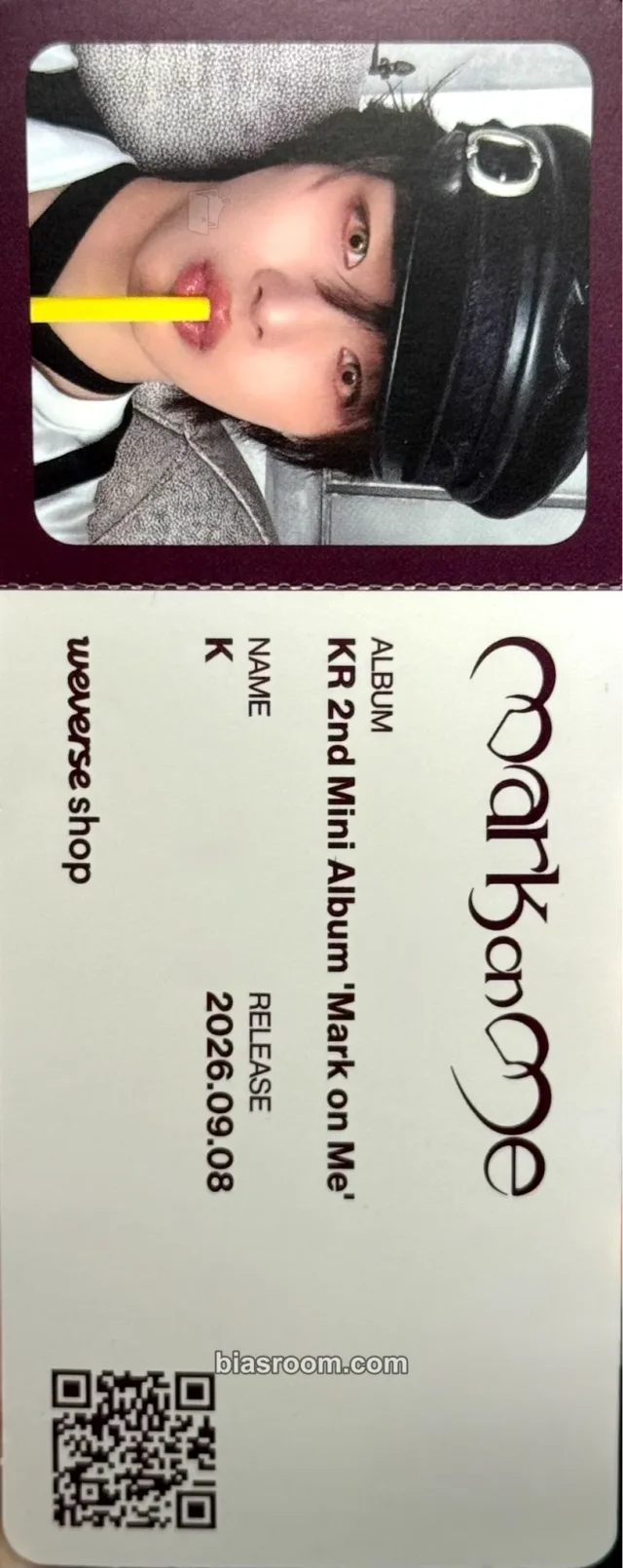 &TEAM - K - Mark on Me Album pob (pre-order benefit) photo ticket weverse global shop (wvg)