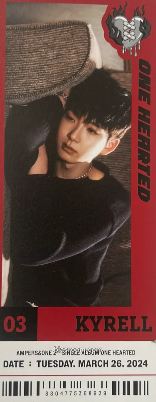 Photocard K-pop di Kyrell AMPERS&ONE ONE HEARTED