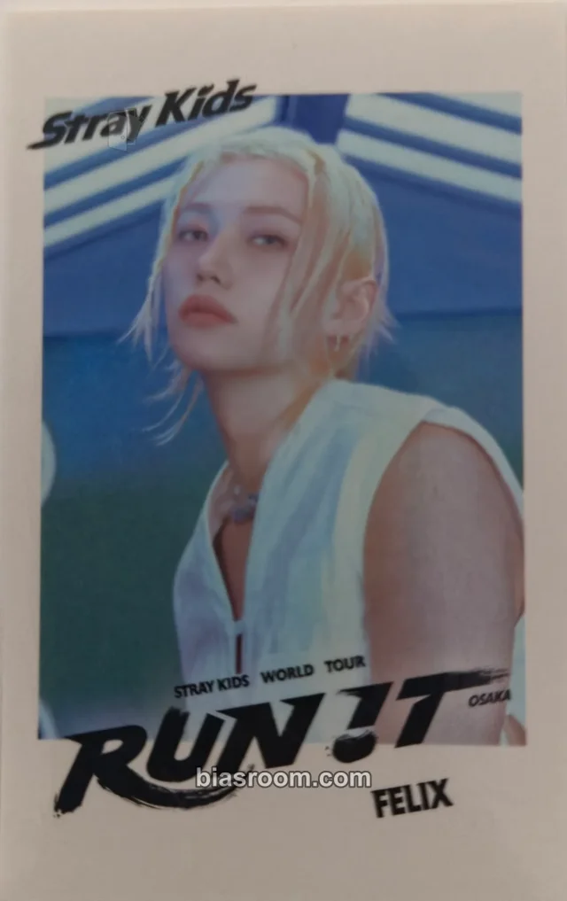 Felix Stray Kids RUN IT World Tour K-pop Photocard