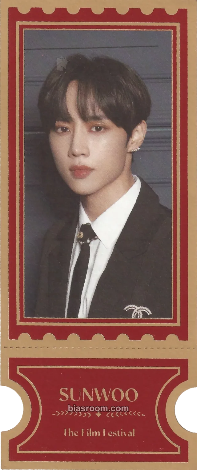 Photocard K-pop di Sunwoo THE BOYZ The Film Festival: 2020 Fan-con 