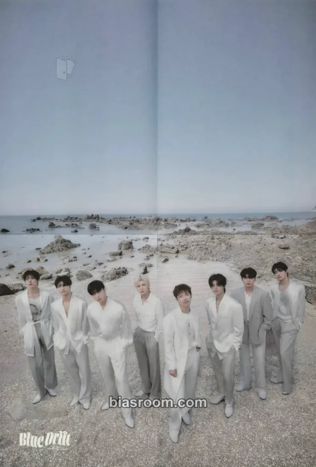 Photocard K-pop di ATEEZ Blue Drift MD - 8th Anniversary