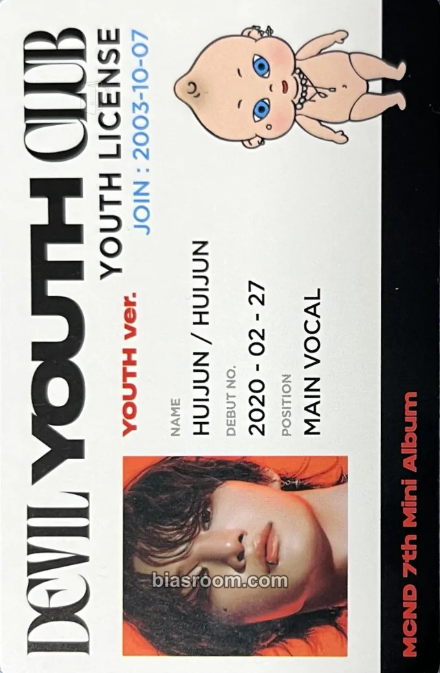 Huijun MCND Devil Youth Club K-pop photocard