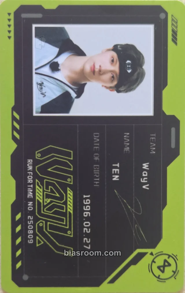 Photocard K-pop Ten WayV Run for Time