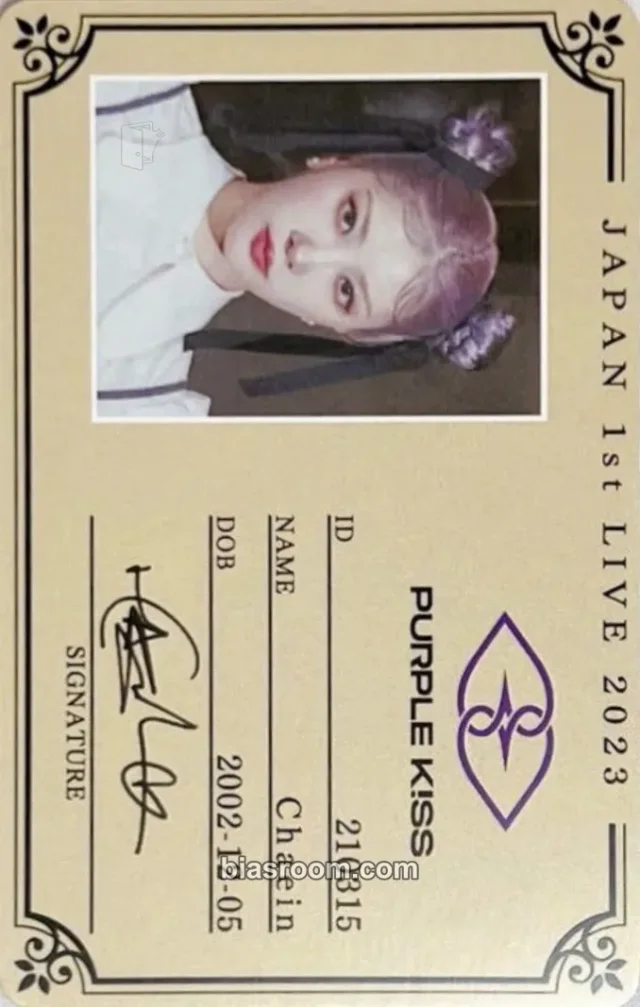 Chaein PURPLE KISS Japan 1st Live 2023 K-pop photocard