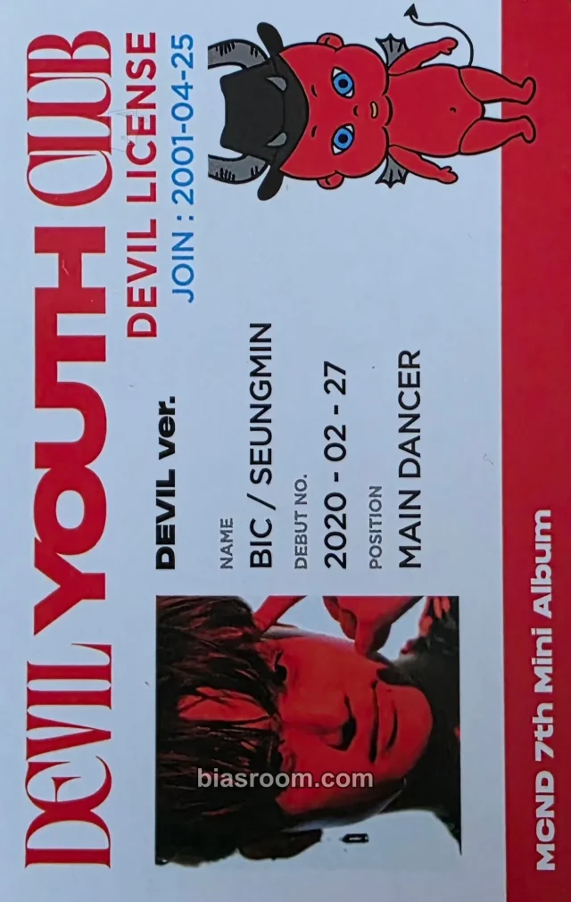 BIC MCND Devil Youth Club K-pop photocard