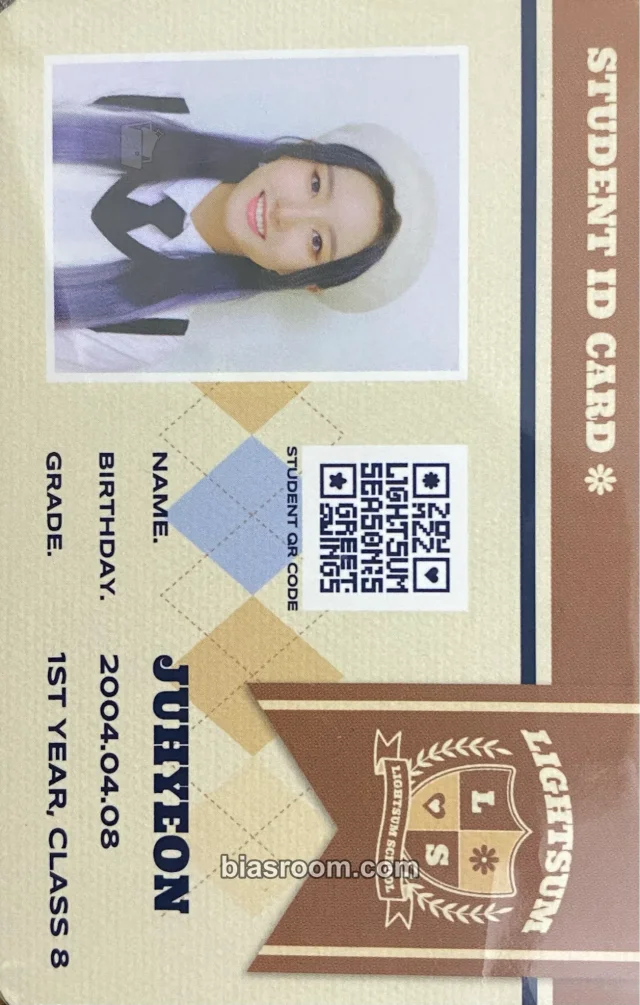 Juhyeon LIGHTSUM 2022 Season's Greetings K-pop photocard