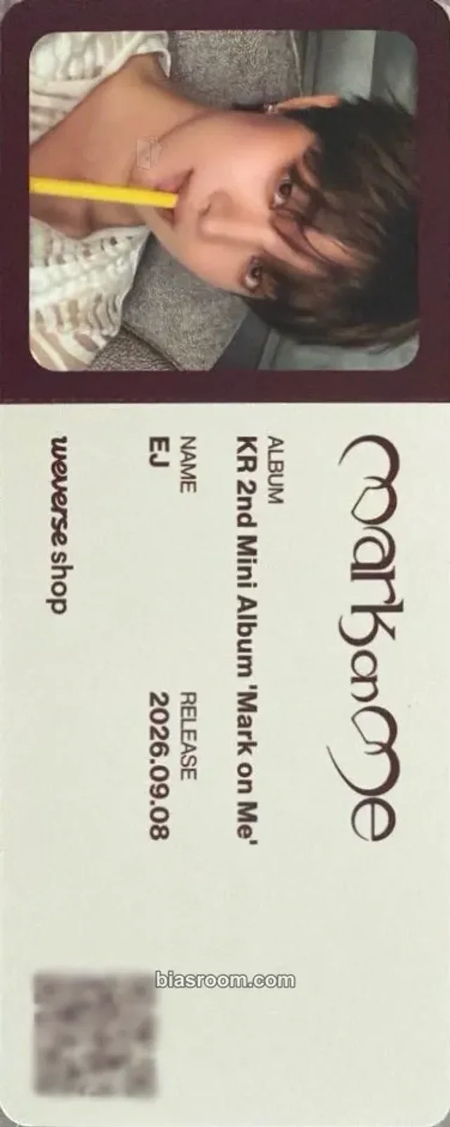 EJ &TEAM Mark on Me K-pop photocard