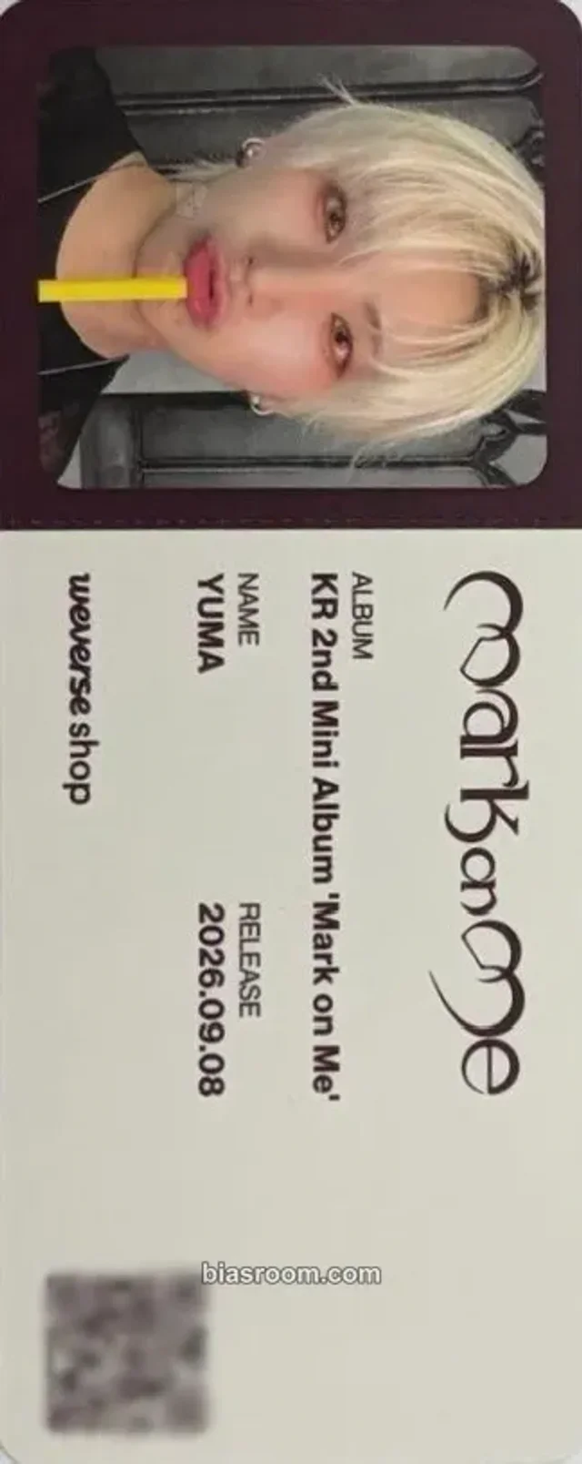 Yuma &TEAM Mark on Me K-pop photocard