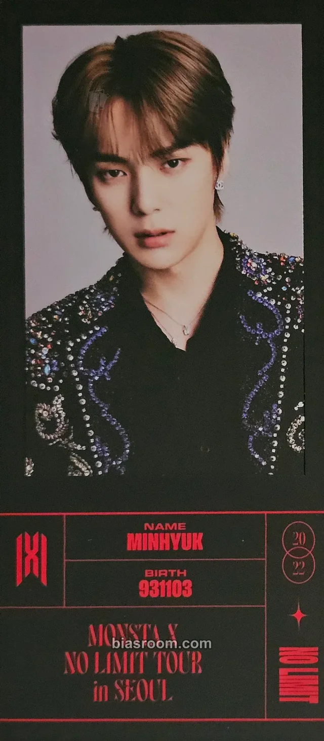 Minhyuk MONSTA X 2022 <NO LIMIT> TOUR IN SEOUL DVD / Blu-ray / KiT K-pop photocard
