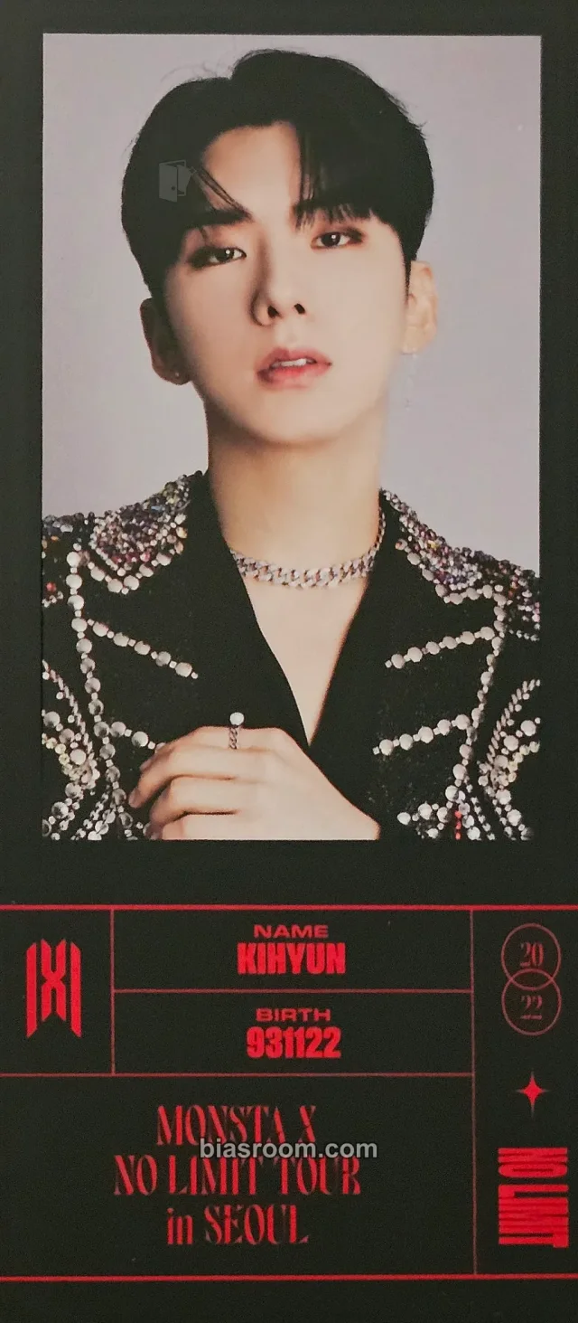 Kihyun MONSTA X 2022 <NO LIMIT> TOUR IN SEOUL DVD / Blu-ray / KiT K-pop photocard