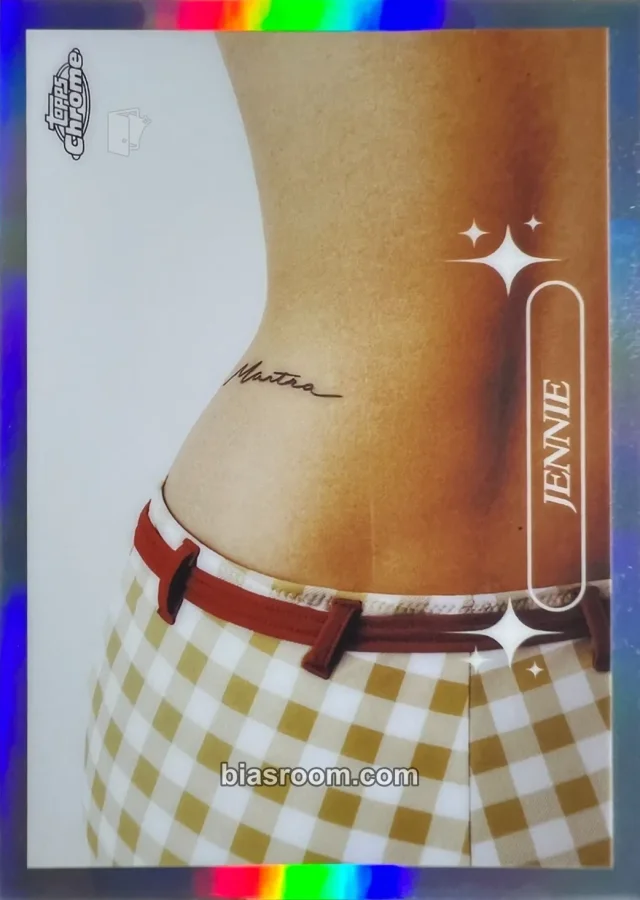 Jennie BLACKPINK 2026 Topps Chrome® x Jennie K-pop photocard