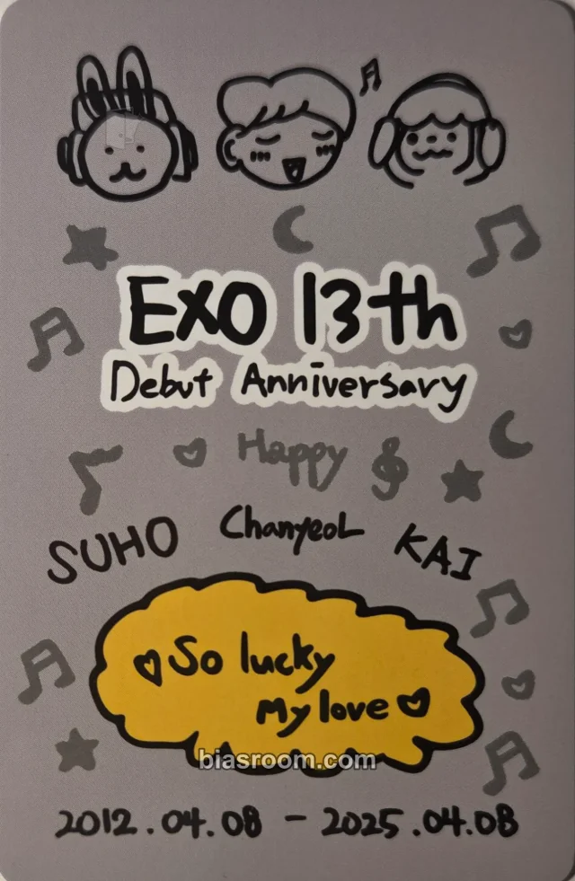 EXO EXO's 13th Debut Anniversary MD K-pop photocard