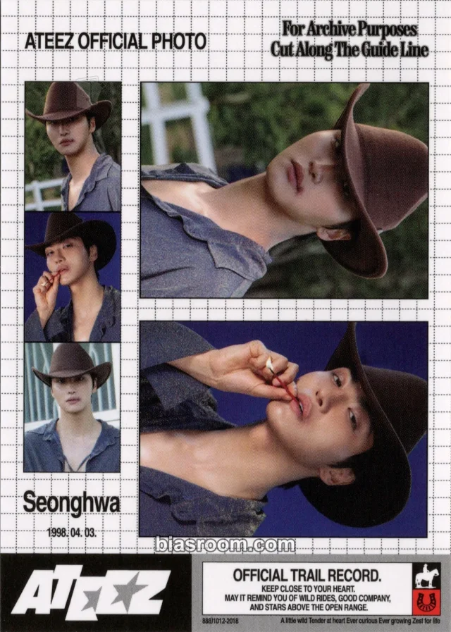 Seonghwa ATEEZ MIIMCA × ATEEZ K-pop photocard