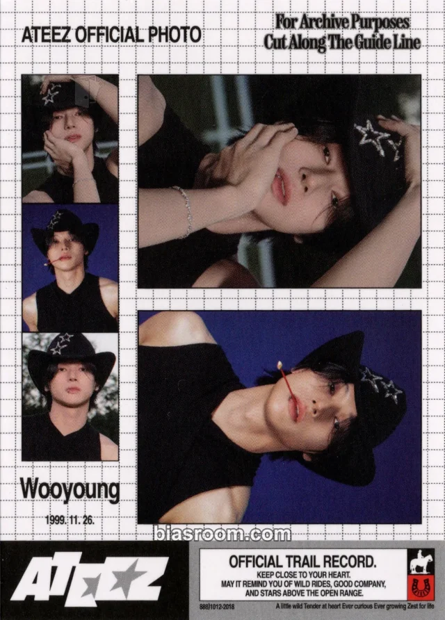 Wooyoung ATEEZ MIIMCA × ATEEZ K-pop photocard