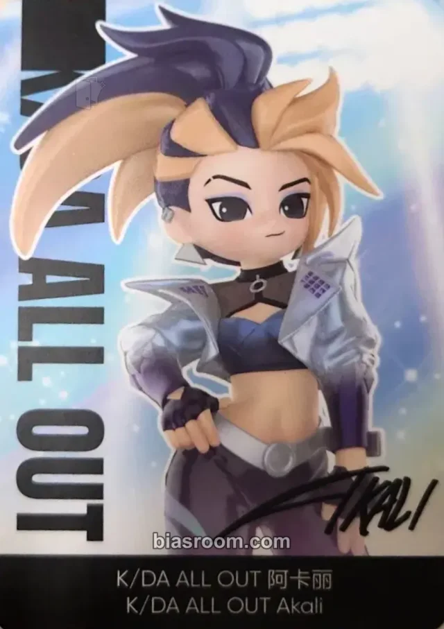 Akali K/DA POP MART x K/DA ALL OUT K-pop photocard