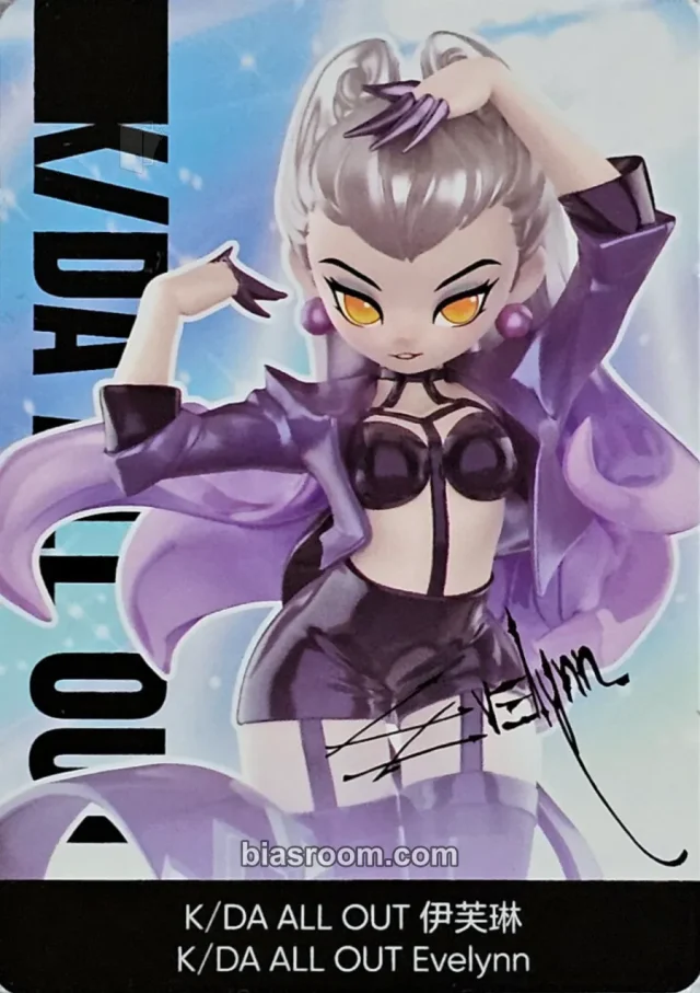Evelynn K/DA POP MART x K/DA ALL OUT K-pop photocard