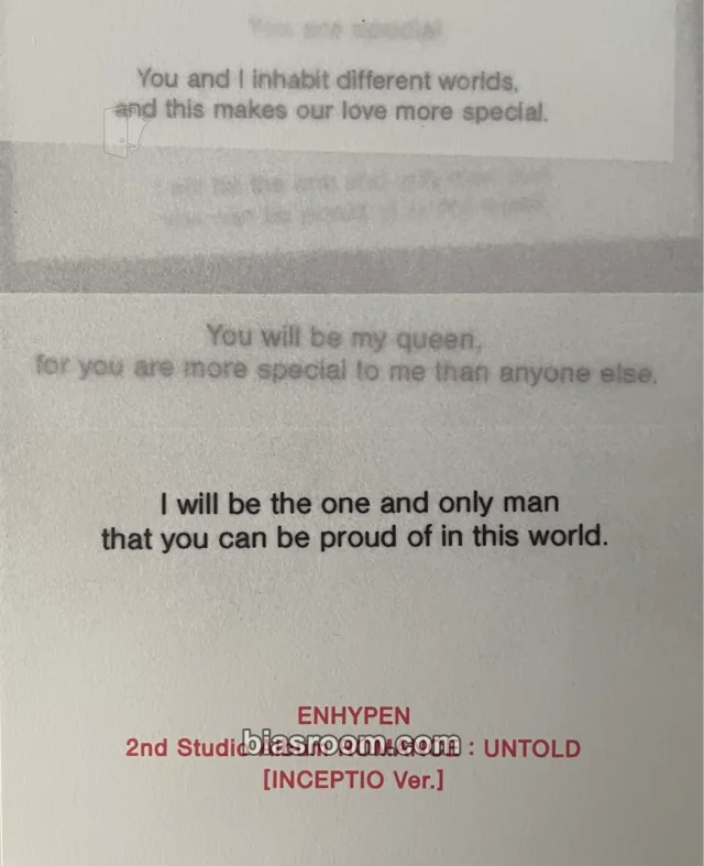 ENHYPEN ROMANCE: UNTOLD K-pop photocard