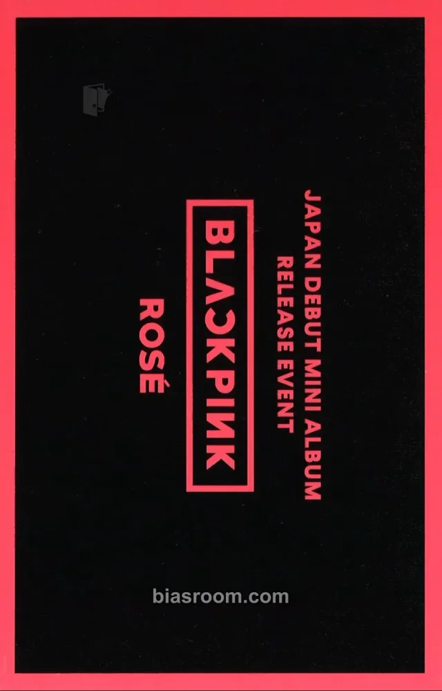 Rosé BLACKPINK BLACKPINK (JP Ver.) K-pop photocard