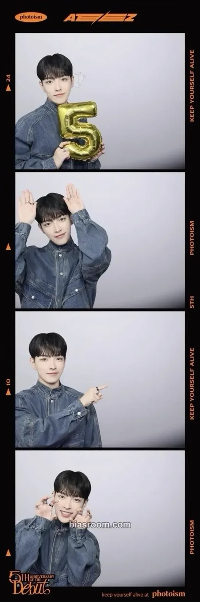 Photocard K-pop Hongjoong ATEEZ Photoism × ATEEZ