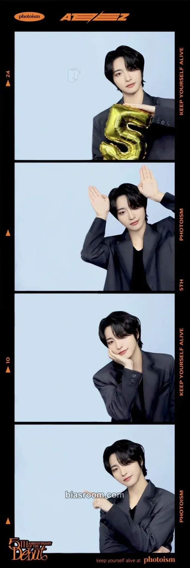 Photocard K-pop Seonghwa ATEEZ Photoism × ATEEZ