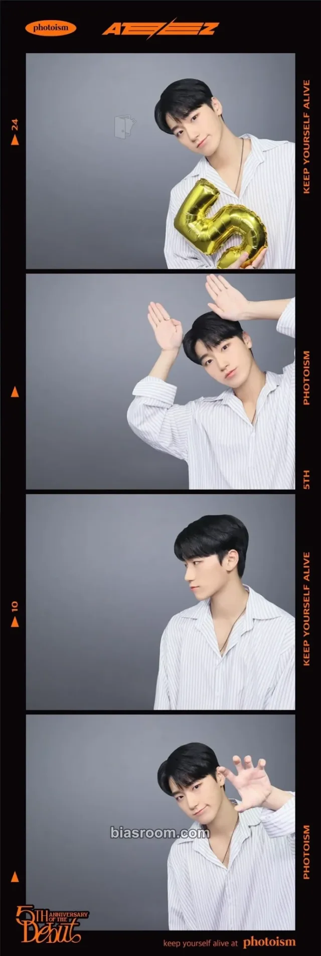 Photocard K-pop San ATEEZ Photoism × ATEEZ