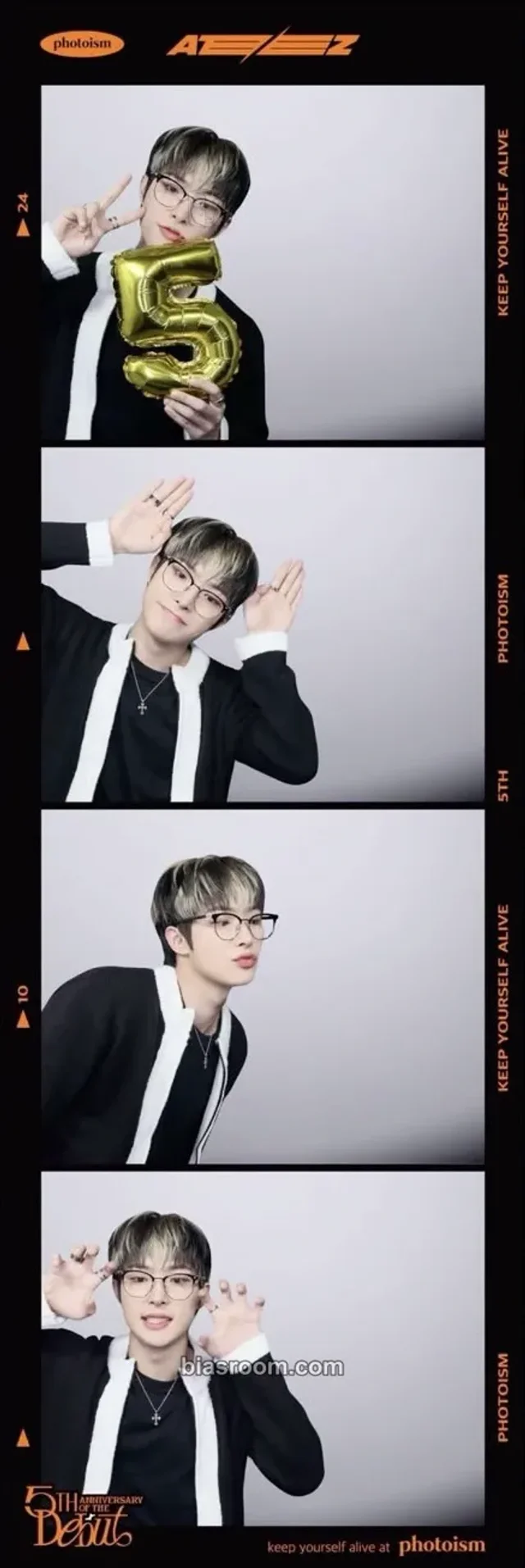Photocard K-pop Mingi ATEEZ Photoism × ATEEZ