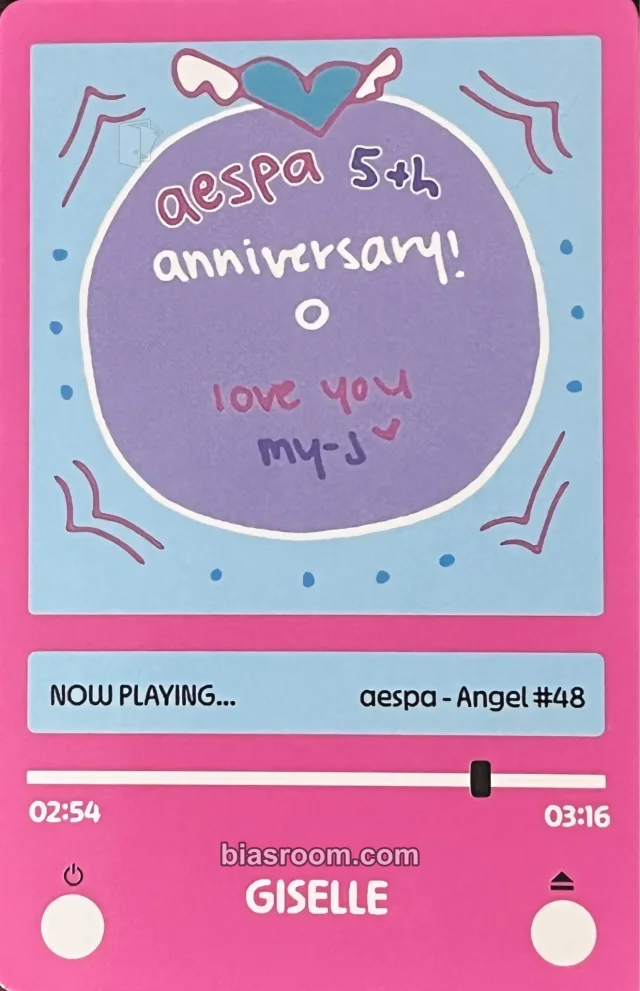 Photocard K-pop di Giselle aespa 5th Anniversary 