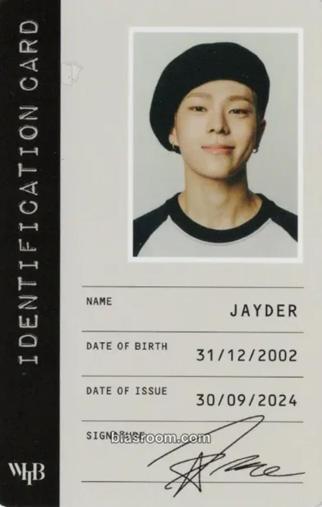 Photocard K-pop de Kim Junmin WHIB Rush of Joy