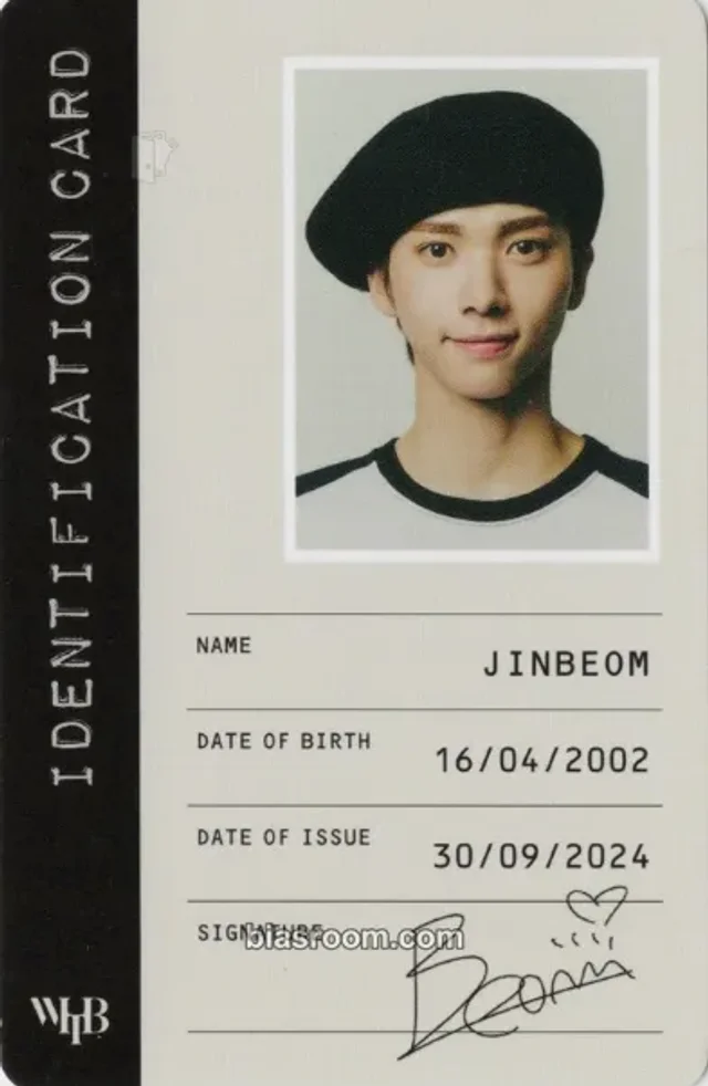 Jinbeom WHIB Rush of Joy K-pop photocard