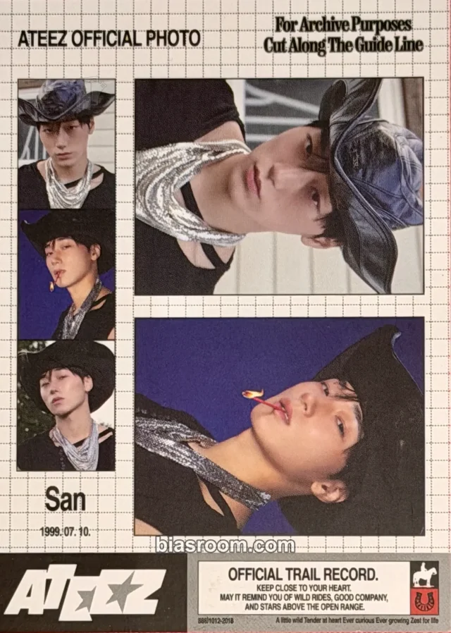 San ATEEZ MIIMCA × ATEEZ K-pop photocard