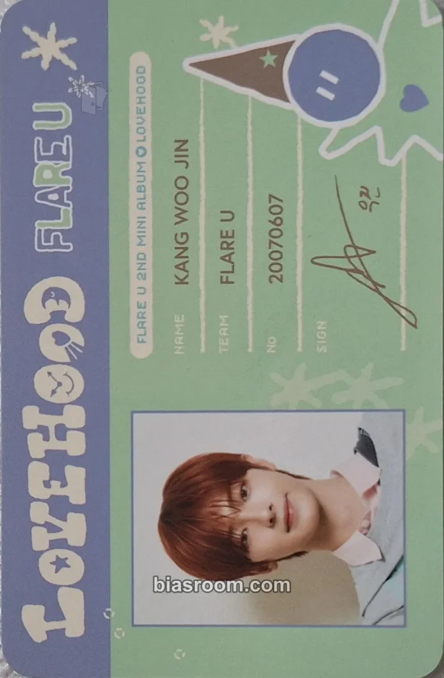 Kang Woojin FLARE U LOVEHOOD K-pop photocard