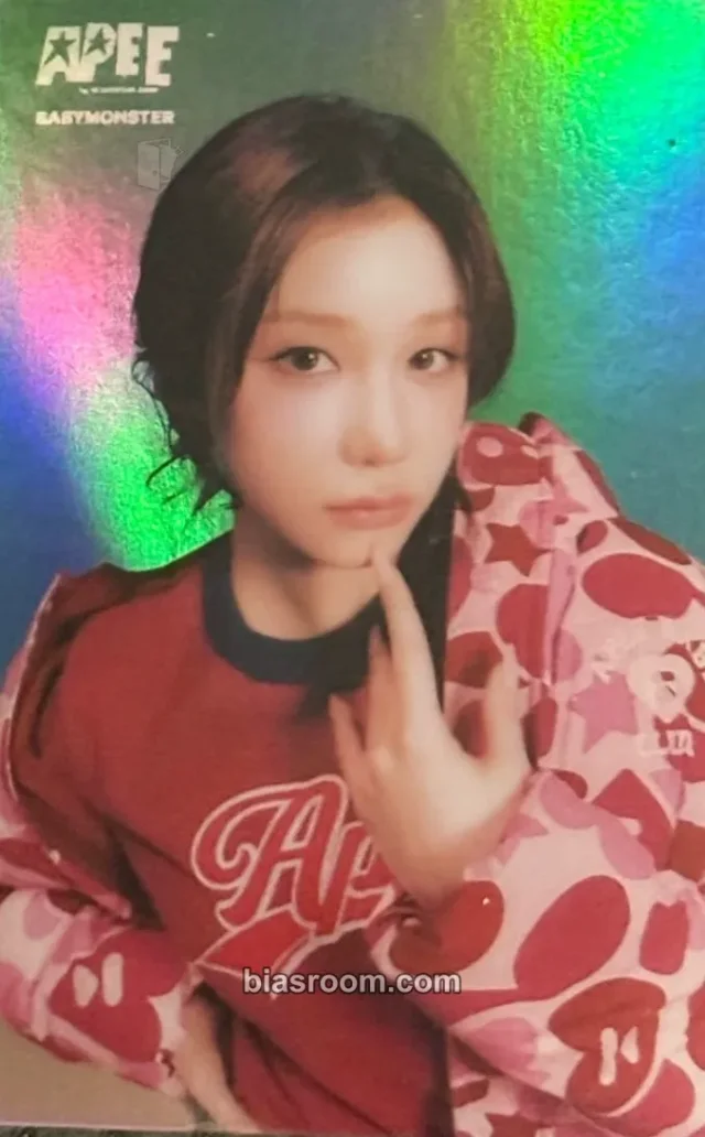 Photocard K-pop di Pharita BABYMONSTER APEE X BABYMONSTER