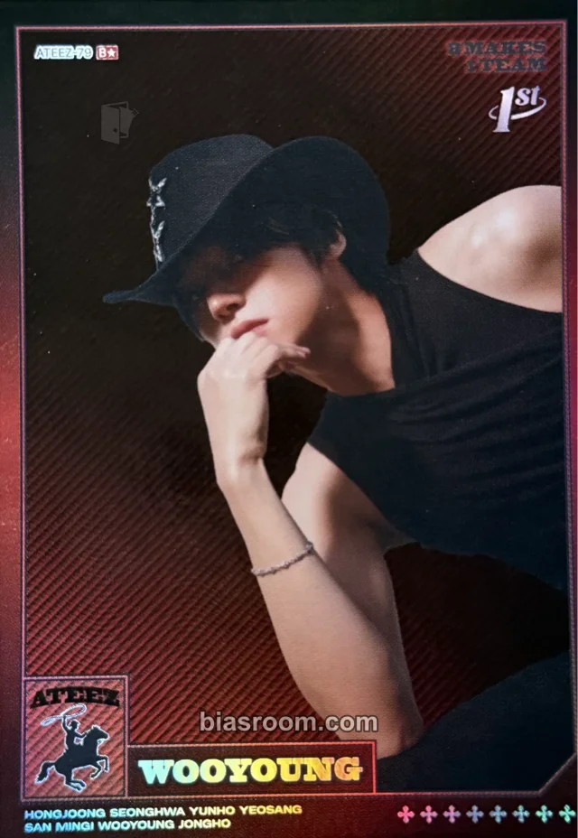 Photocard K-pop Wooyoung ATEEZ MIIMCA × ATEEZ