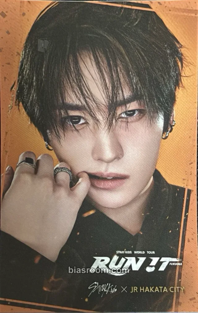 Photocard K-pop di Lee Know Stray Kids RUN IT World Tour