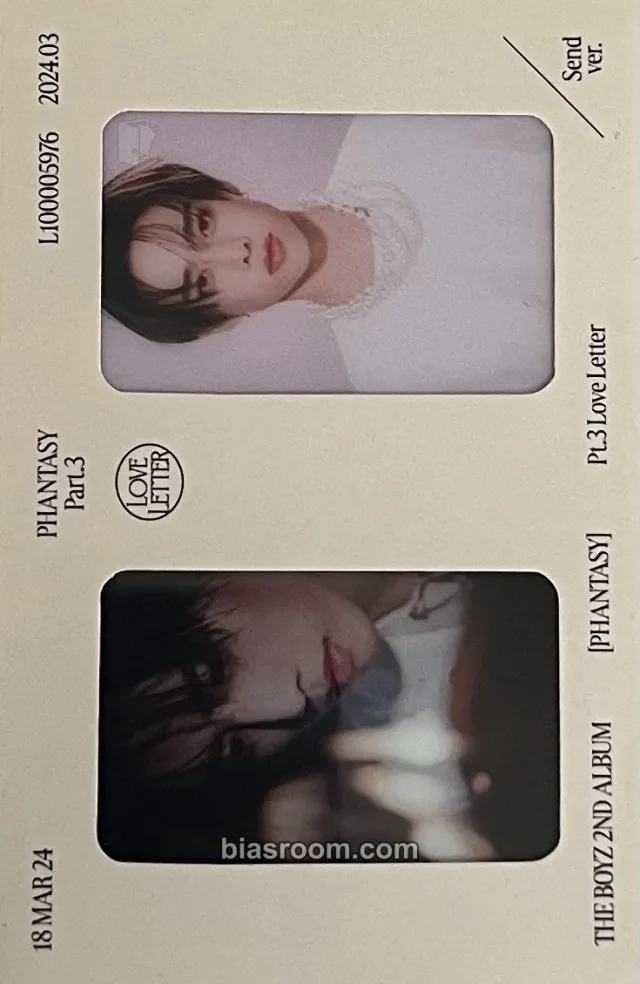 Sunwoo THE BOYZ Phantasy Pt. 3: Love Letter K-pop photocard