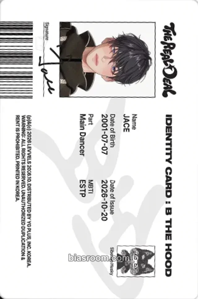 Jace B THE HOOD THE REAL DEAL K-pop photocard