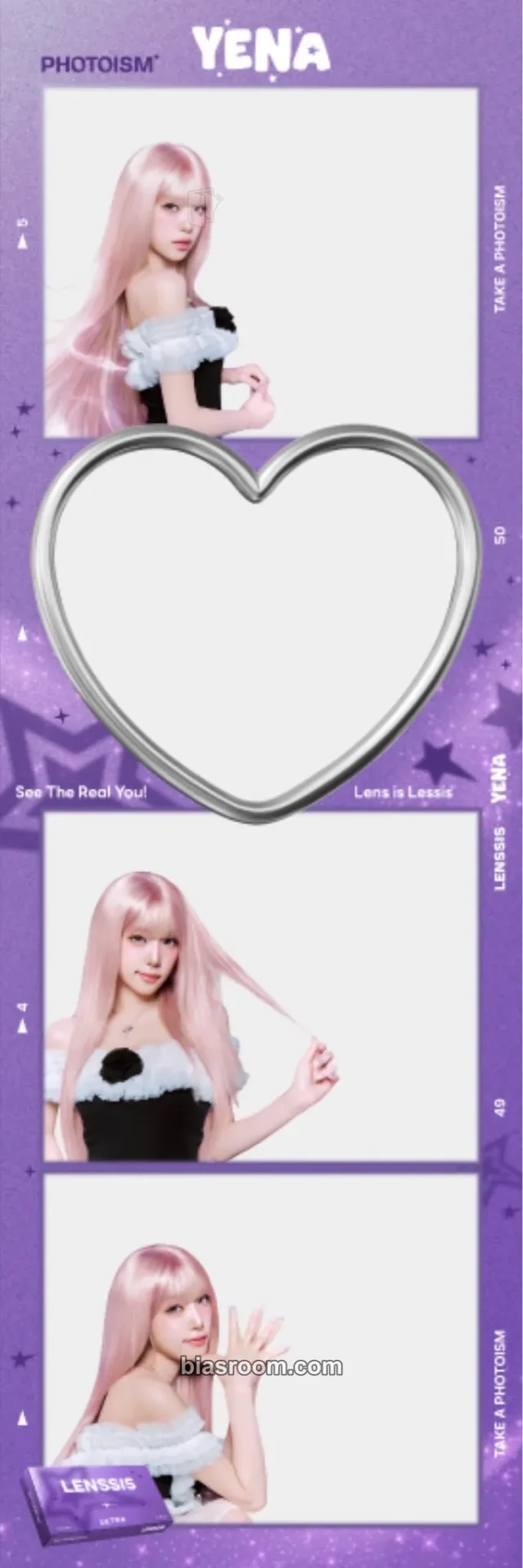 Photocard K-pop de Yena Yena LENSSIS x Yena Birthday Pop-Up