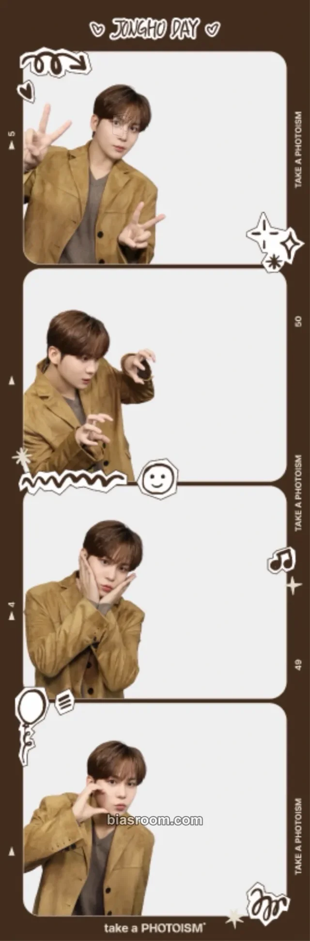 Jongho ATEEZ Photoism × ATEEZ K-pop 小卡