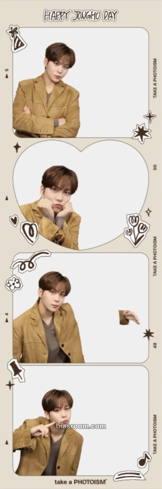 Jongho ATEEZ Photoism × ATEEZ K-pop 小卡