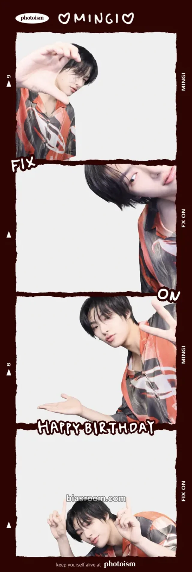 Mingi ATEEZ Photoism × ATEEZ K-pop photocard