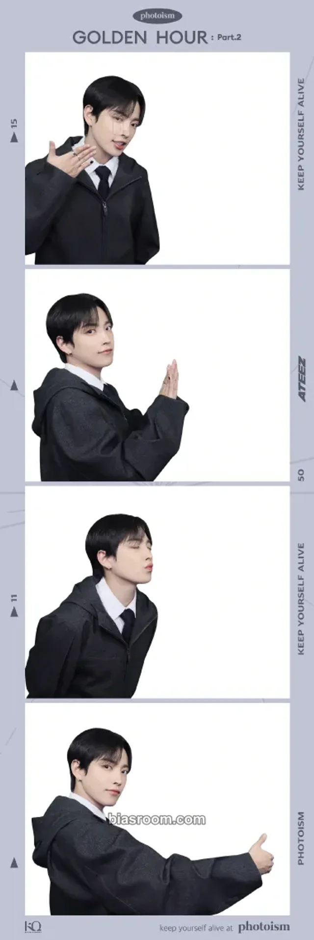 Photocard K-pop Hongjoong ATEEZ Photoism × ATEEZ