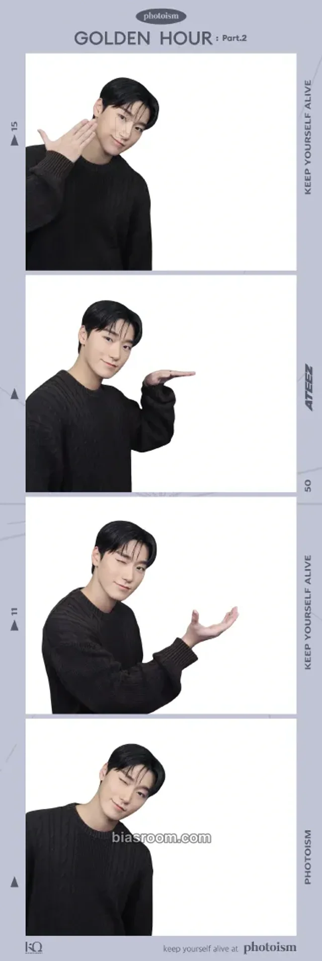 Photocard K-pop San ATEEZ Photoism × ATEEZ