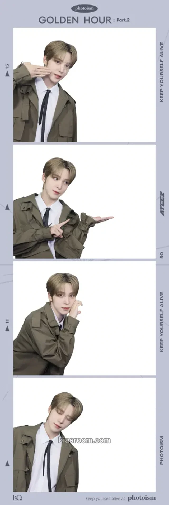 Photocard K-pop Yunho ATEEZ Photoism × ATEEZ