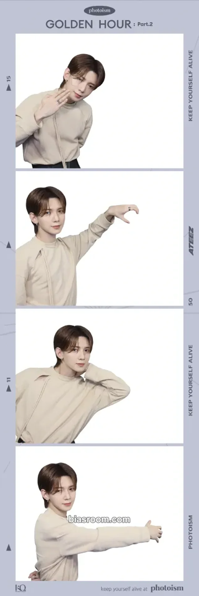 Photocard K-pop Yeosang ATEEZ Photoism × ATEEZ