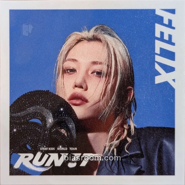 Photocard K-pop de Felix Stray Kids RUN IT World Tour