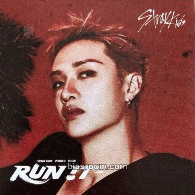 Photocard K-pop de Bang Chan Stray Kids RUN IT World Tour