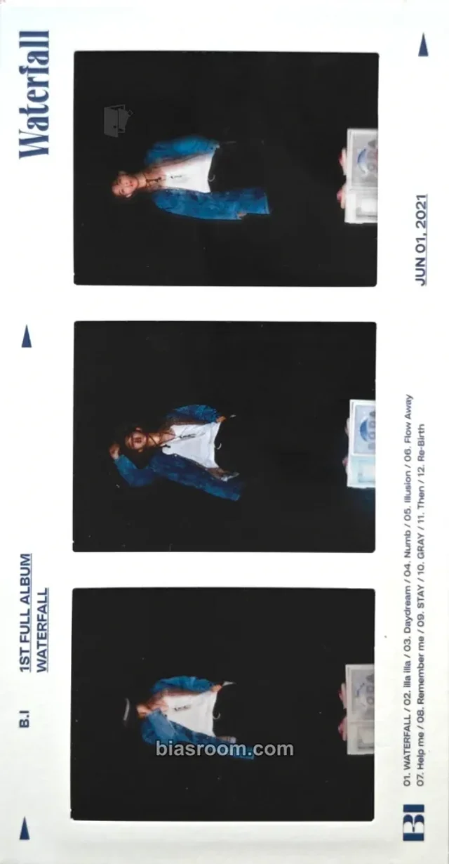 B.I B.I Waterfall  K-pop photocard