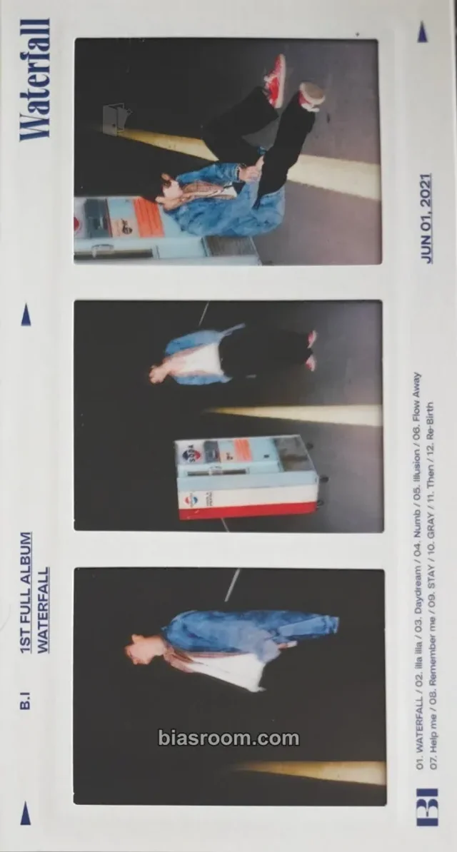 B.I B.I Waterfall  K-pop photocard