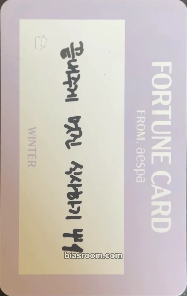 Winter aespa 2nd Fanmeeting - My Drama K-pop Photocard